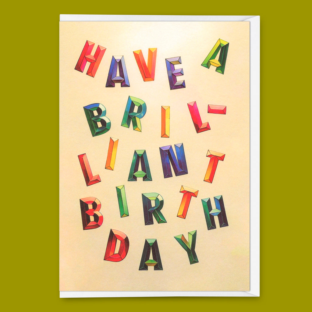 Deli Cards Grußkarte "Brilliant birthday" | Ausgefallene Klappkarte zum Geburtstag