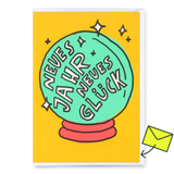 Deli Cards Grußkarte "Neues Jahr. Neues Glück." | Lustige Klappkarte zum Geburtstag