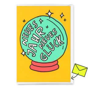 Deli Cards Grußkarte "Neues Jahr. Neues Glück." | Lustige Klappkarte zum Geburtstag
