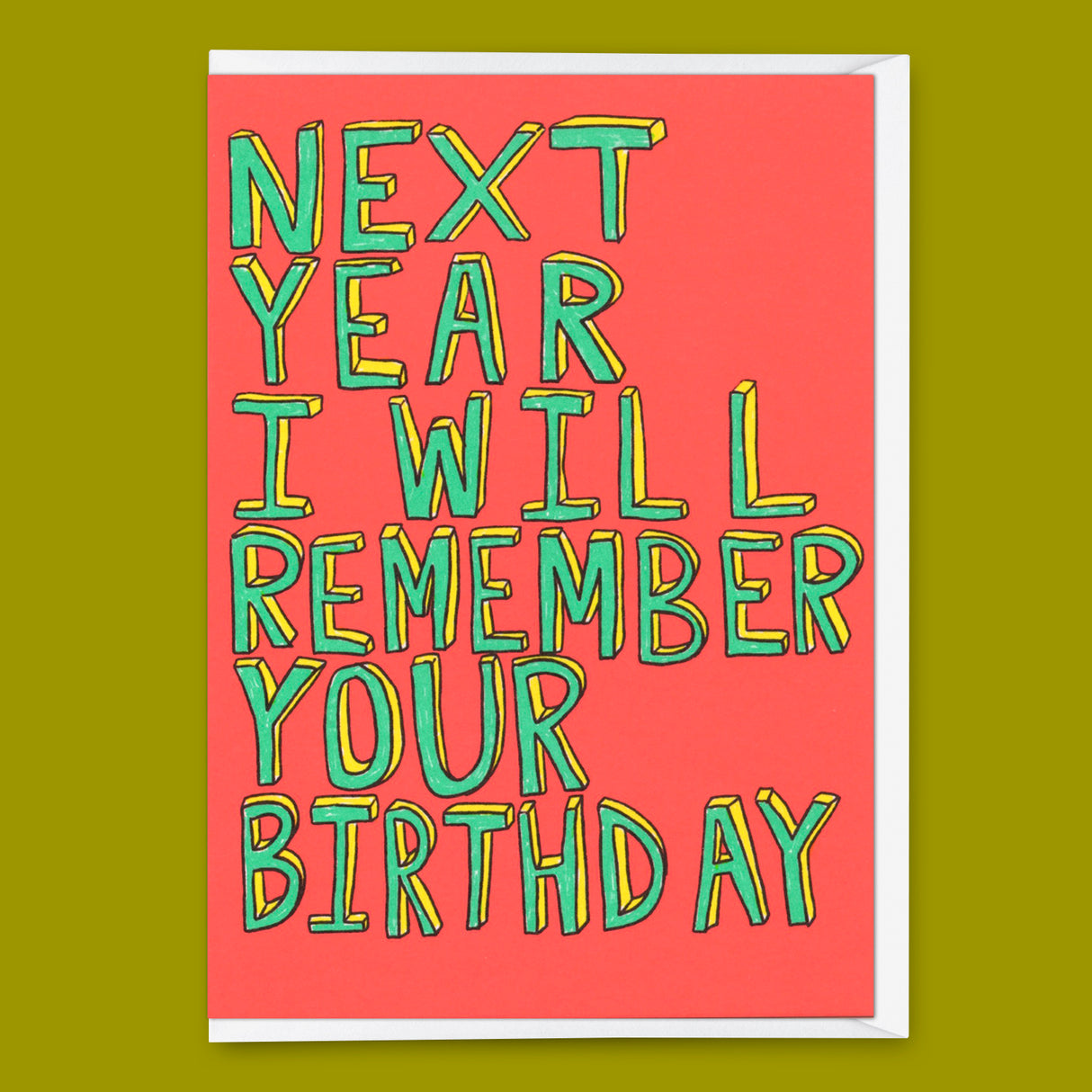 Deli Cards Grußkarte "I will remember your birthday" | Lustige Klappkarte zum Geburtstag