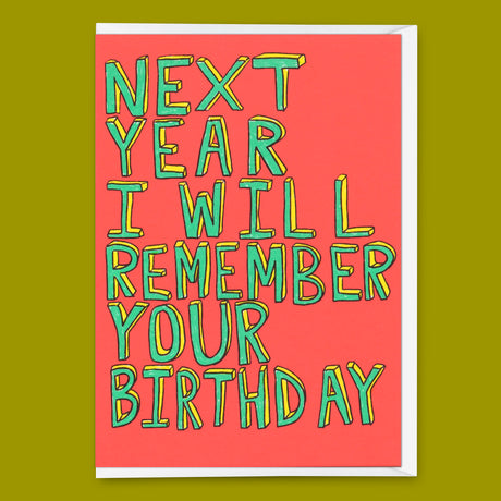 Deli Cards Grußkarte "I will remember your birthday" | Lustige Klappkarte zum Geburtstag