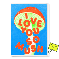 Deli Cards Grußkarte "I love you so mush" | Lustige Klappkarte für Verliebte