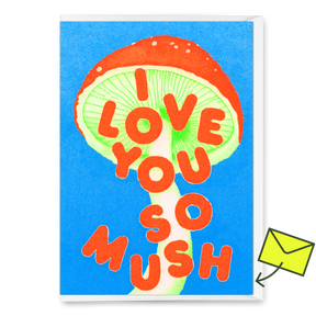 Deli Cards Grußkarte "I love you so mush" | Lustige Klappkarte für Verliebte