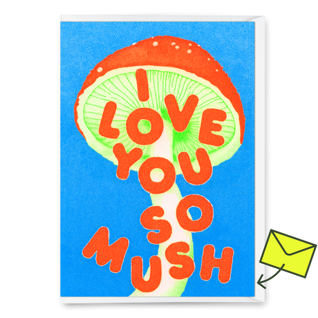 Deli Cards Grußkarte "I love you so mush" | Lustige Klappkarte für Verliebte