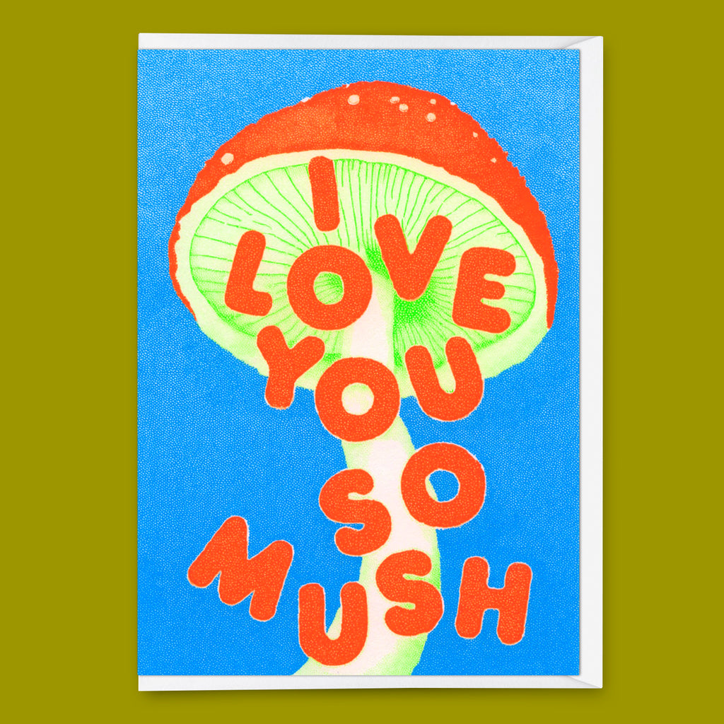 Deli Cards Grußkarte "I love you so mush" | Lustige Klappkarte für Verliebte