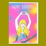 Deli Cards Grußkarte "Happy Birth-Tay" | Ausgefallene Klappkarte zum Geburtstag