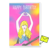 Deli Cards Grußkarte "Happy Birth-Tay" | Ausgefallene Klappkarte zum Geburtstag