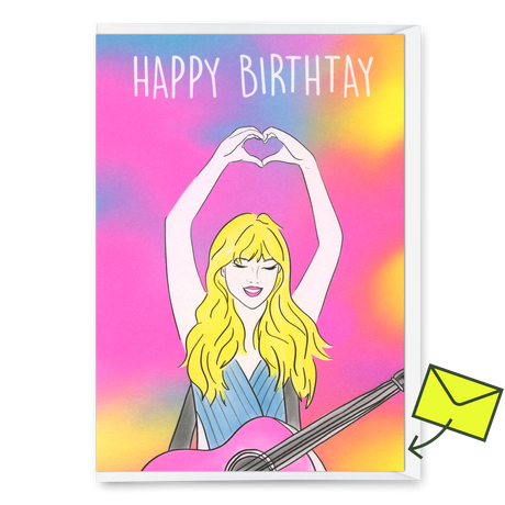 Deli Cards Grußkarte "Happy Birth-Tay" | Ausgefallene Klappkarte zum Geburtstag