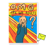 Deli Cards Grußkarte "OMG – are we adults" | Lustige Klappkarte zum Geburtstag