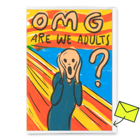 Deli Cards Grußkarte "OMG – are we adults" | Lustige Klappkarte zum Geburtstag