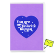 Deli Cards Grußkarte "Favorite human" | Besondere Klappkarte für Verliebte