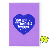 Deli Cards Grußkarte "Favorite human" | Besondere Klappkarte für Verliebte