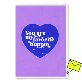 Deli Cards Grußkarte "Favorite human" | Besondere Klappkarte für Verliebte