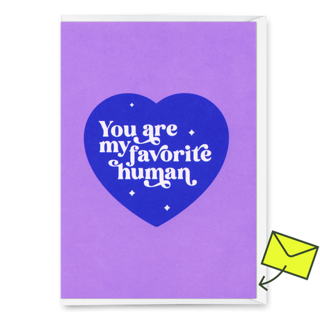 Deli Cards Grußkarte "Favorite human" | Besondere Klappkarte für Verliebte