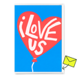 Deli Cards Grußkarte "I love us" | Lustige Klappkarte für Verliebte