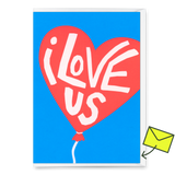 Deli Cards Grußkarte "I love us" | Lustige Klappkarte für Verliebte