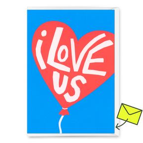 Deli Cards Grußkarte "I love us" | Lustige Klappkarte für Verliebte