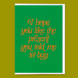 Deli Cards Grußkarte "You like the present" | Besondere Klappkarte zum Geburtstag