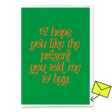 Deli Cards Grußkarte "You like the present" | Besondere Klappkarte zum Geburtstag