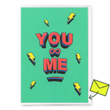 Deli Cards Grußkarte "You ∞ Me" | Besondere Klappkarte für Verliebte
