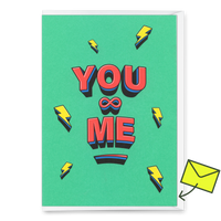 Deli Cards Grußkarte "You ∞ Me" | Besondere Klappkarte für Verliebte