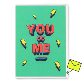 Deli Cards Grußkarte "You ∞ Me" | Besondere Klappkarte für Verliebte