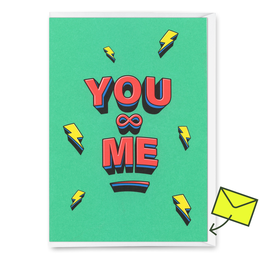 Deli Cards Grußkarte "You ∞ Me" | Besondere Klappkarte für Verliebte