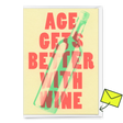 Deli Cards Grußkarte "Age gets better with wine" | Lustige Klappkarte zum Geburtstag