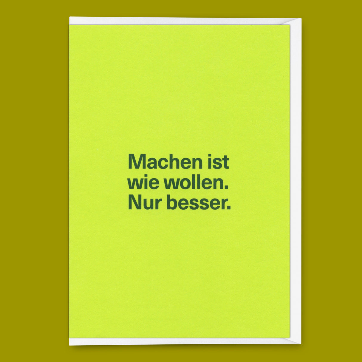 Deli Cards Grußkarte "Machen ist wie wollen" | Lustige Klappkarte für jeden Anlass