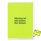 Deli Cards Grußkarte "Machen ist wie wollen" | Lustige Klappkarte für jeden Anlass