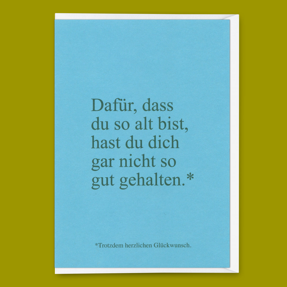 Deli Cards Grußkarte "Garnicht so gut gehalten" | Lustige Klappkarte zum Geburtstag