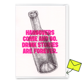 Deli Cards Grußkarte "Drink Stories are forever" | Lustige Klappkarte für jeden Anlass