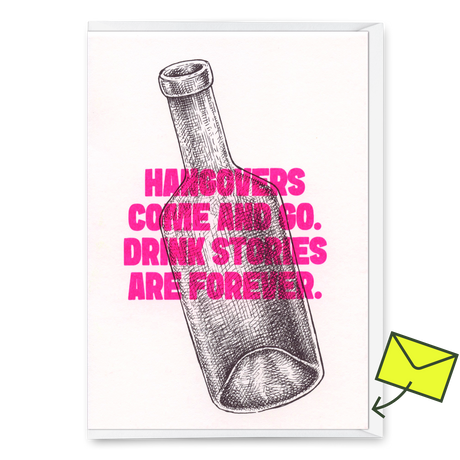 Deli Cards Grußkarte "Drink Stories are forever" | Lustige Klappkarte für jeden Anlass