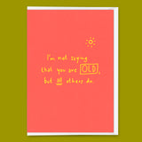 Deli Cards Grußkarte "Not saying that you’re old" | Lustige Klappkarte zum Geburtstag