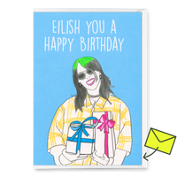 Deli Cards Grußkarte "Eilish you a happy Birthday " | Lustige Klappkarte zum Geburtstag