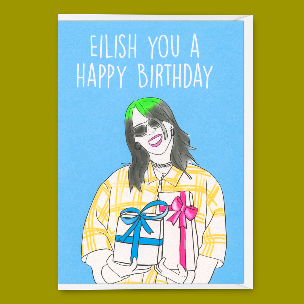 Deli Cards Grußkarte "Eilish you a happy Birthday " | Lustige Klappkarte zum Geburtstag