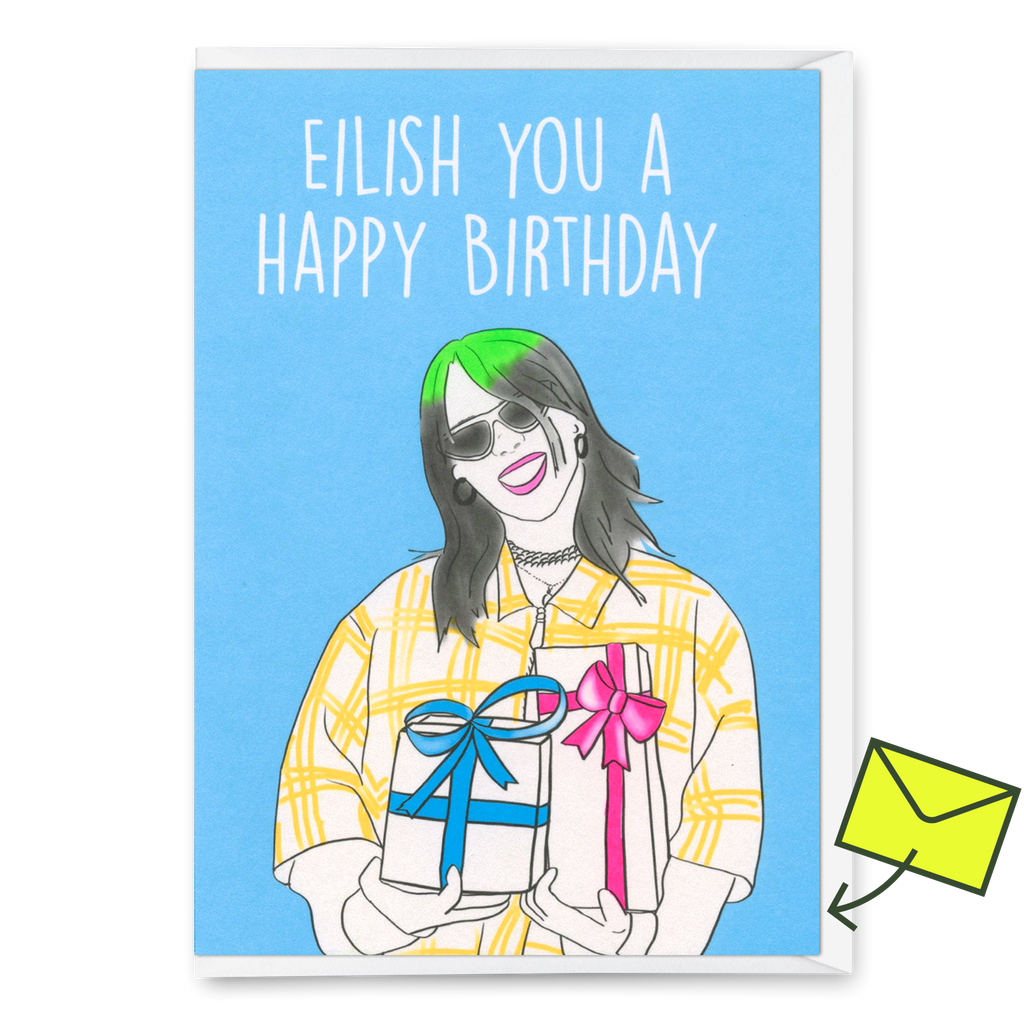 Deli Cards Grußkarte "Eilish you a happy Birthday " | Lustige Klappkarte zum Geburtstag