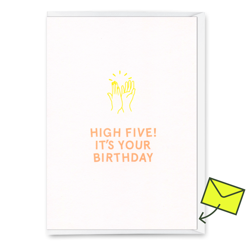 Deli Cards Grußkarte "High Five" | Coole Klappkarte zum Geburtstag