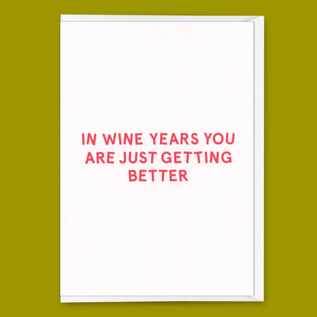 Deli Cards Grußkarte "In wine years..." | Lustige Klappkarte zum Geburtstag