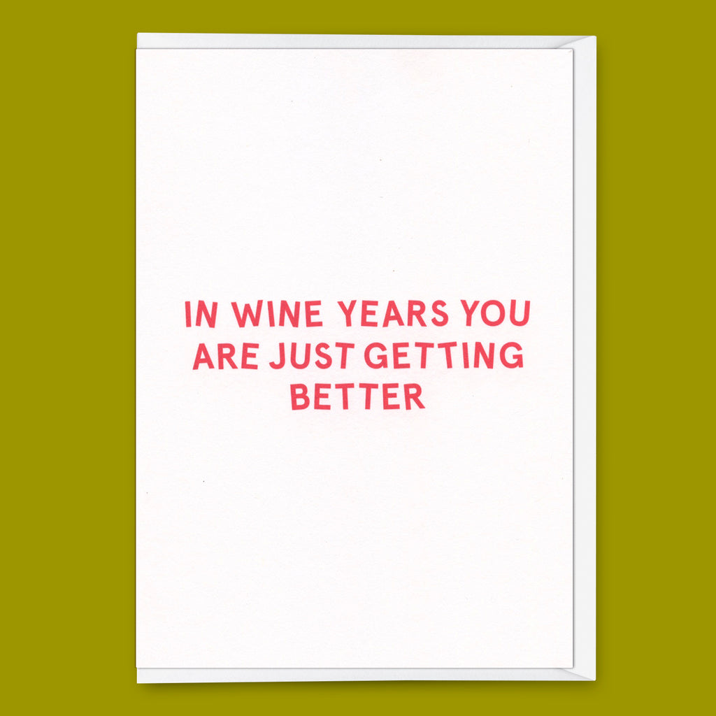 Deli Cards Grußkarte "In wine years..." | Lustige Klappkarte zum Geburtstag