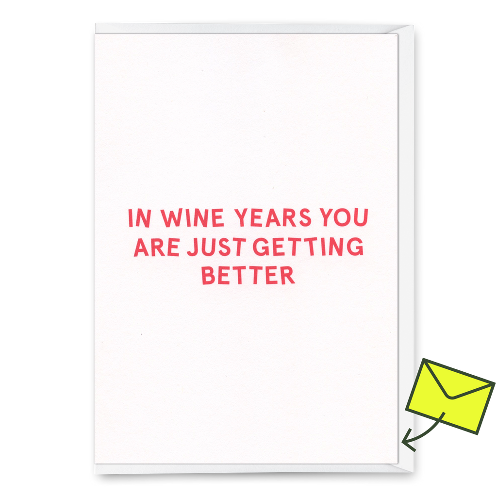 Deli Cards Grußkarte "In wine years..." | Lustige Klappkarte zum Geburtstag