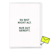 Deli Cards Grußkarte "Nur gut gereift." | Lustige Klappkarte zum Geburtstag