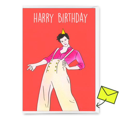 Deli Cards Grußkarte "Harry Styles" | Lustige Klappkarte zum Geburtstag