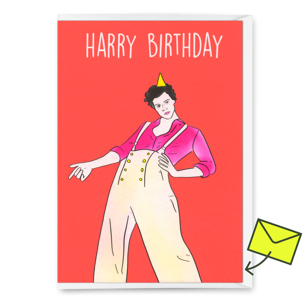 Deli Cards Grußkarte "Harry Styles" | Lustige Klappkarte zum Geburtstag