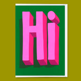Deli Cards Grußkarte "Hi" | Coole Karte für jeden Anlass