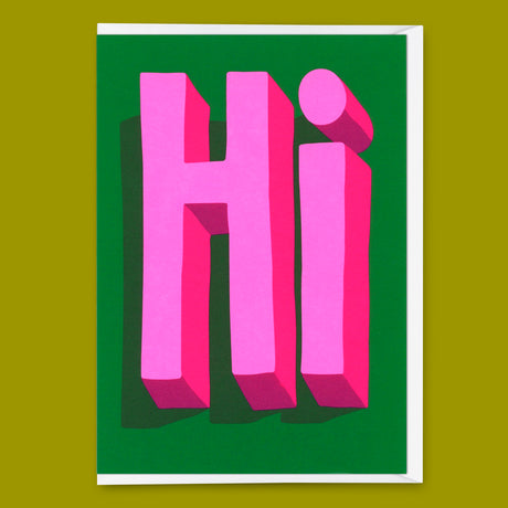 Deli Cards Grußkarte "Hi" | Coole Karte für jeden Anlass