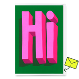 Deli Cards Grußkarte "Hi" | Coole Karte für jeden Anlass