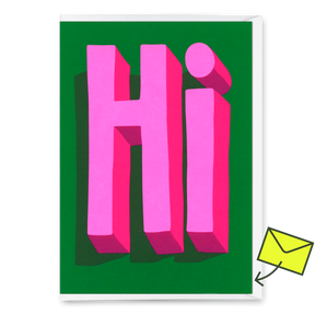 Deli Cards Grußkarte "Hi" | Coole Karte für jeden Anlass