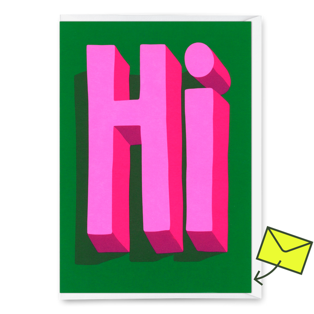 Deli Cards Grußkarte "Hi" | Coole Karte für jeden Anlass