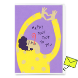 Deli Cards Grußkarte "Toot Toot" | Lustige Klappkarte zum Geburtstag